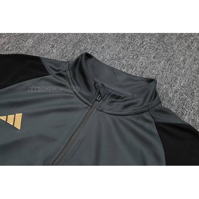 Tuta da Track de Felpa del Real Madrid Bambino 2023-2024 Grigio